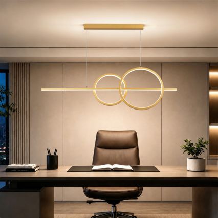 BRILAGI - Lustră LED reglabilă suspendată pe cablu SIGNATURE LED/53W/230V 3000-6000K 120 cm aurie + telecomandă
