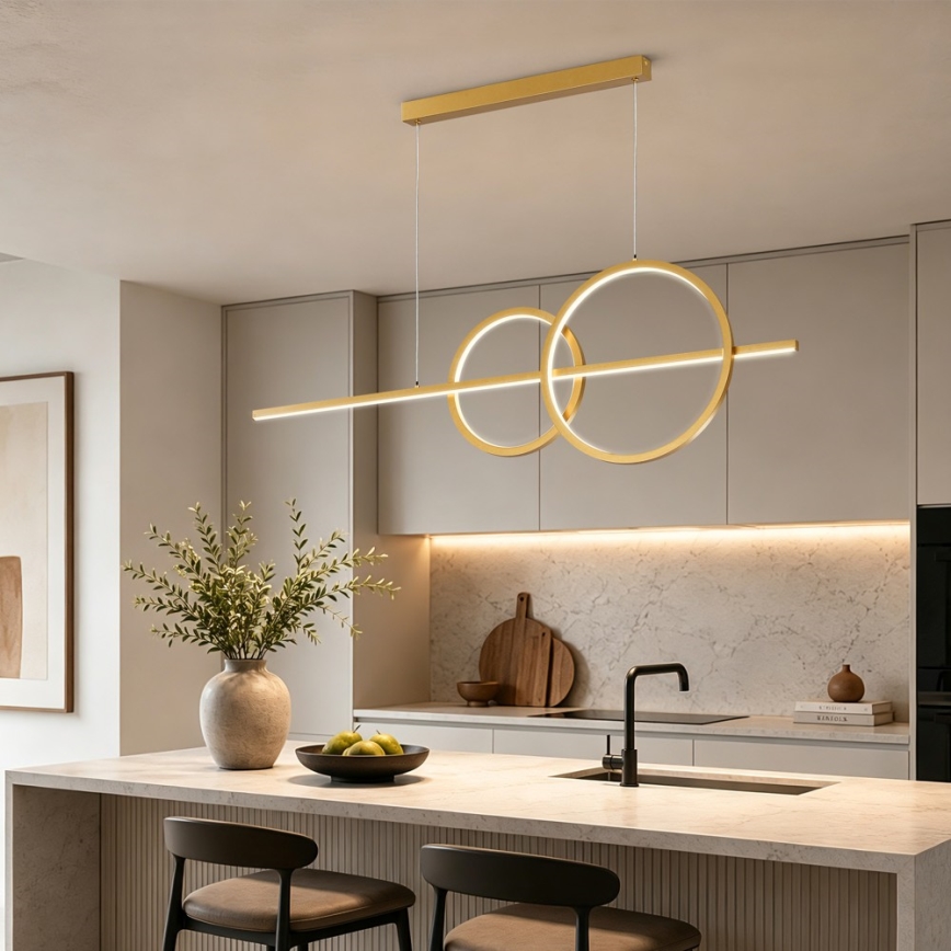 BRILAGI - Lustră LED reglabilă suspendată pe cablu SIGNATURE LED/53W/230V 3000-6000K 120 cm aurie + telecomandă