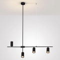 Brilagi - Lampă suspendată pe cablu CRANE 4xGU10/30W/230V neagră