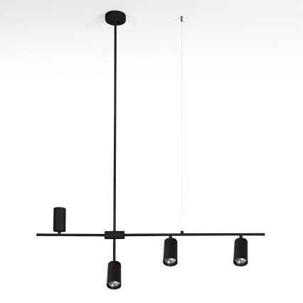 Brilagi - Lampă suspendată pe cablu CRANE 4xGU10/30W/230V neagră