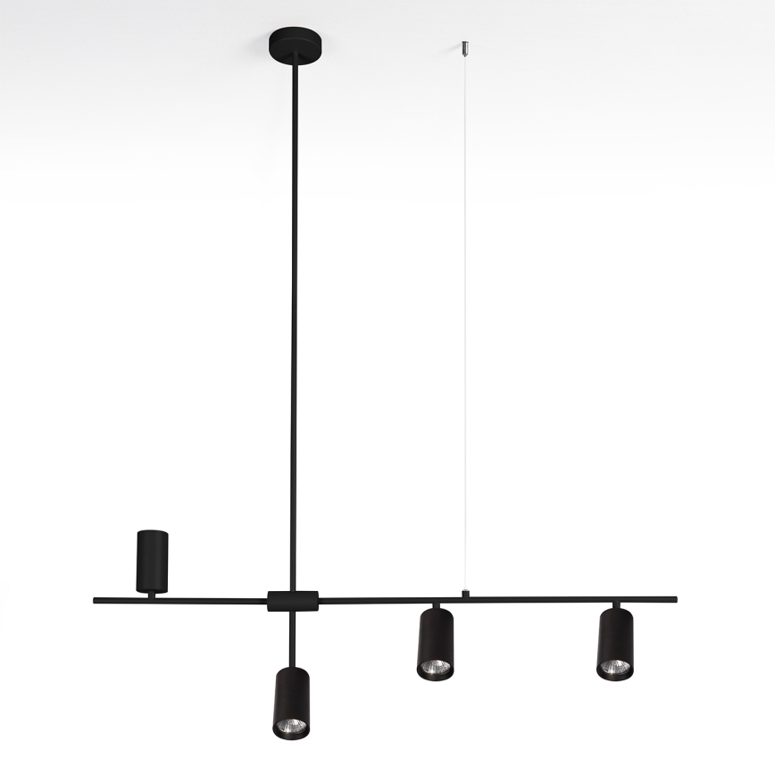 Brilagi - Lampă suspendată pe cablu CRANE 4xGU10/30W/230V neagră