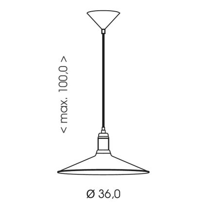 Brilagi - Lampă suspendată pe cablu FORGE 1xE27/60W/230V, ø 36 cm, cupru/patină