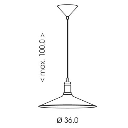 Brilagi - Lampă suspendată pe cablu FORGE, 1xE27/60W/230V, Ø 36 cm, maro