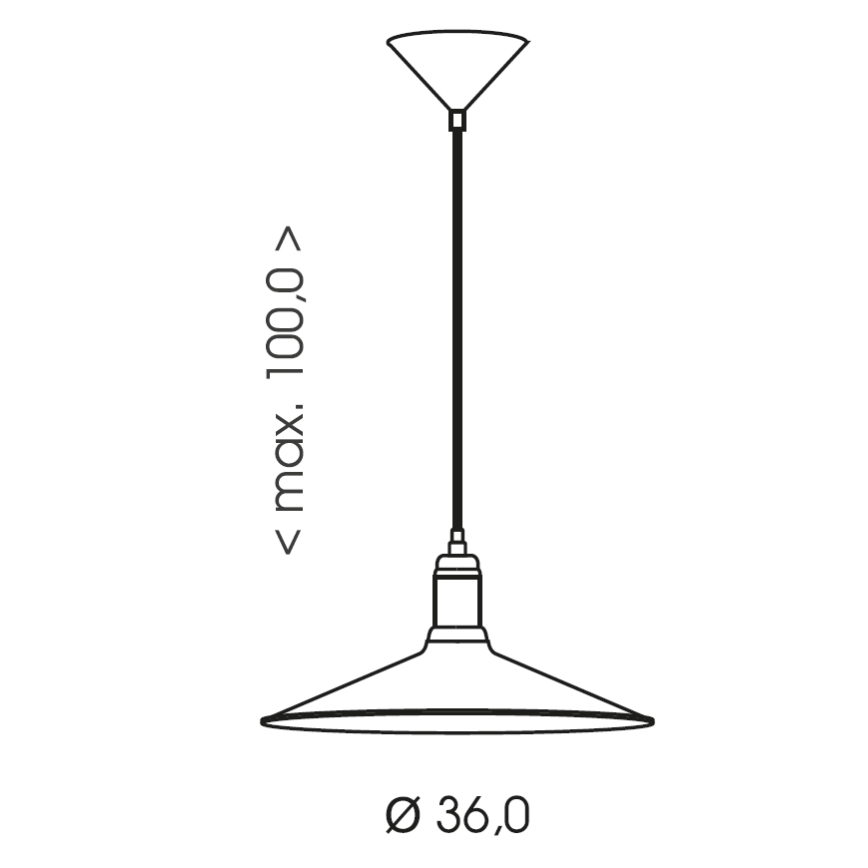 Brilagi - Lampă suspendată pe cablu FORGE, 1xE27/60W/230V, Ø 36 cm, maro