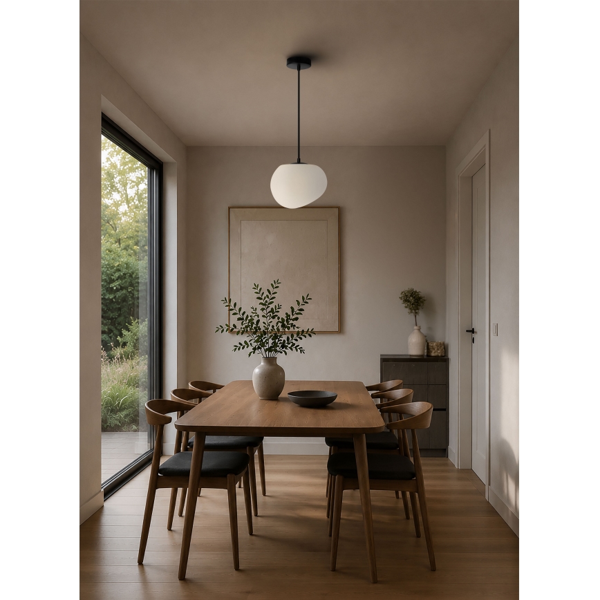 BRILAGI - Lampă suspendată pe cablu PEBBLES 1xE27/40W/230V Ø 20 cm neagră