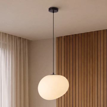 BRILAGI - Lampă suspendată pe cablu PEBBLES 1xE27/40W/230V Ø 30 cm neagră