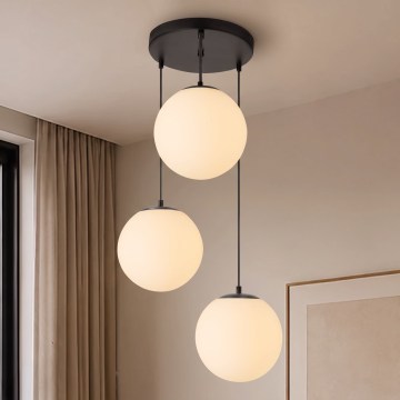 BRILAGI - Lampă suspendată pe cablu POLOS 3xE27/40W/230V Ø 42 cm negru