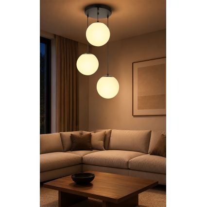 BRILAGI - Lampă suspendată pe cablu POLOS 3xE27/40W/230V Ø 42 cm negru