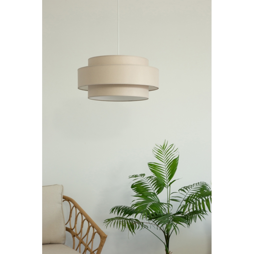 Brilagi - Lampă suspendată pe cablu RESNA 1xE27/60W/230V Ø 40 cm bej