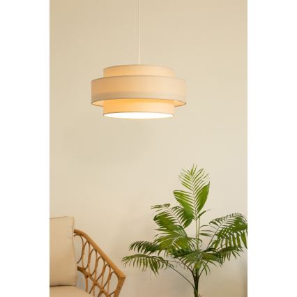 Brilagi - Lampă suspendată pe cablu RESNA 1xE27/60W/230V Ø 40 cm bej