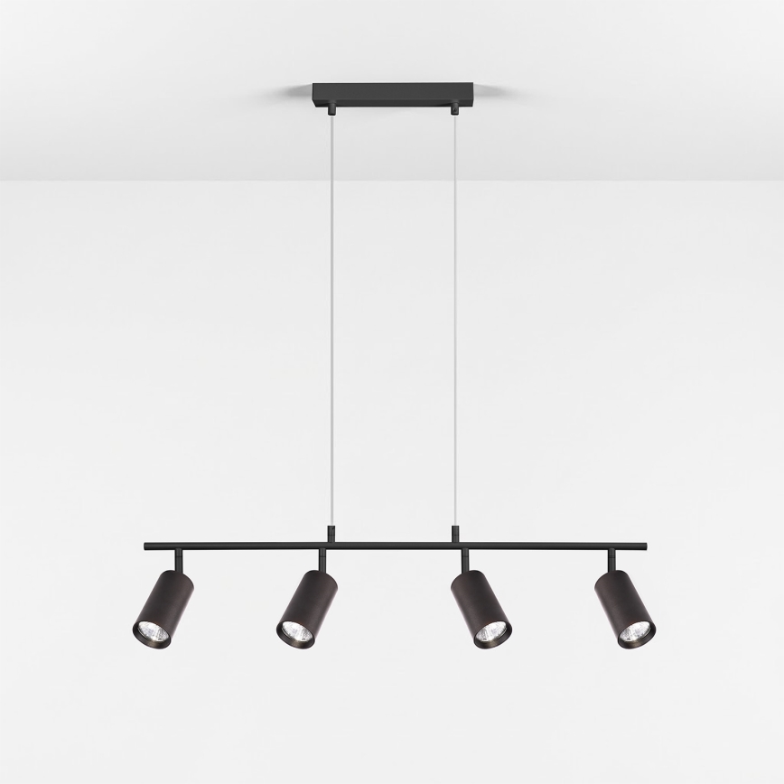 Brilagi - Lampă suspendată pe cablu SELE 4xGU10/30W/230V negru