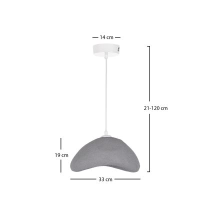 Brilagi - Lampă suspendată pe cablu WABI SABI, 1x E27/40W/230V, Ø 33 cm, gri