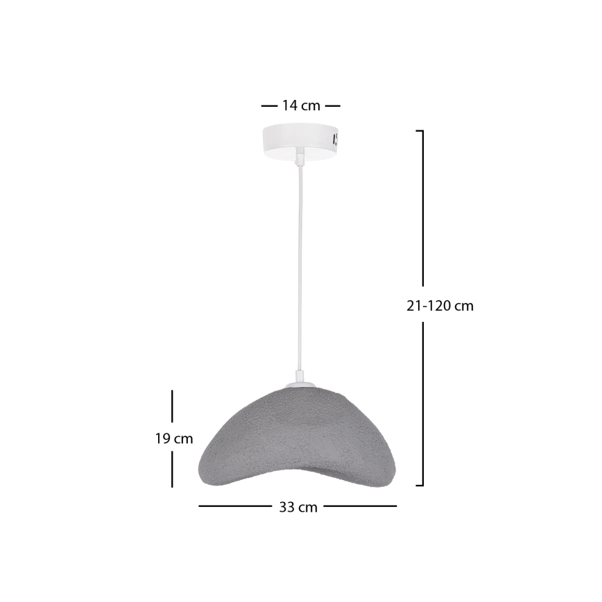 Brilagi - Lampă suspendată pe cablu WABI SABI, 1x E27/40W/230V, Ø 33 cm, gri