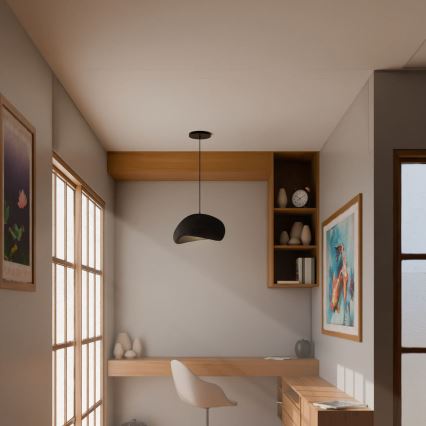 Brilagi - Lampă suspendată pe cablu WABI SABI 1xE27/40W/230V Ø 35 cm negru