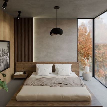 Brilagi - Lampă suspendată pe cablu WABI SABI 1xE27/40W/230V Ø 35 cm negru