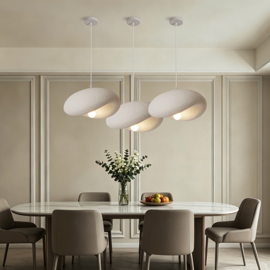 BRILAGI - Lampă suspendată pe cablu WABI SABI 1xE27/60W/230V Ø 40 cm albă
