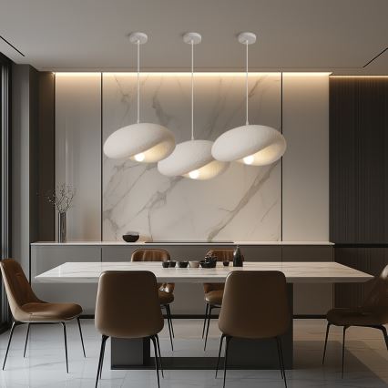 BRILAGI - Lampă suspendată pe cablu WABI SABI 1xE27/60W/230V Ø 40 cm albă