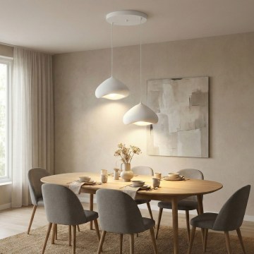Brilagi - Lampă suspendată pe cablu WABI SABI, 2xE27/40W/230V, Ø 45 cm, alb