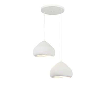 Brilagi - Lampă suspendată pe cablu WABI SABI, 2xE27/40W/230V, Ø 45 cm, alb