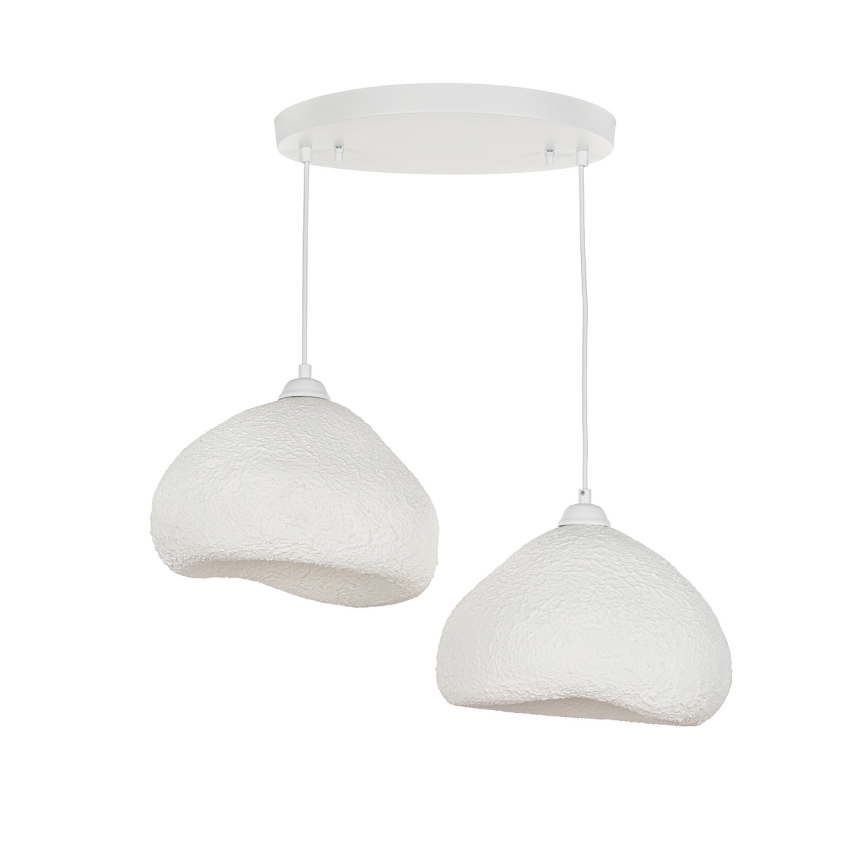 Brilagi - Lampă suspendată pe cablu WABI SABI, 2xE27/40W/230V, Ø 45 cm, alb