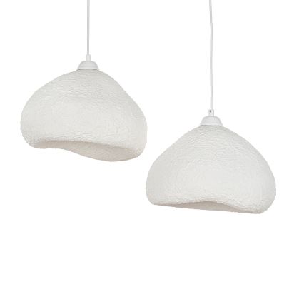 Brilagi - Lampă suspendată pe cablu WABI SABI, 2xE27/40W/230V, Ø 45 cm, alb