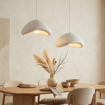 Brilagi - Lampă suspendată pe cablu WABI SABI, 2xE27/40W/230V, Ø 74 cm, albă