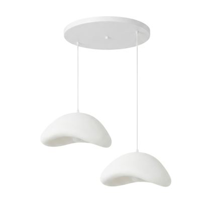 Brilagi - Lampă suspendată pe cablu WABI SABI, 2xE27/40W/230V, Ø 74 cm, albă