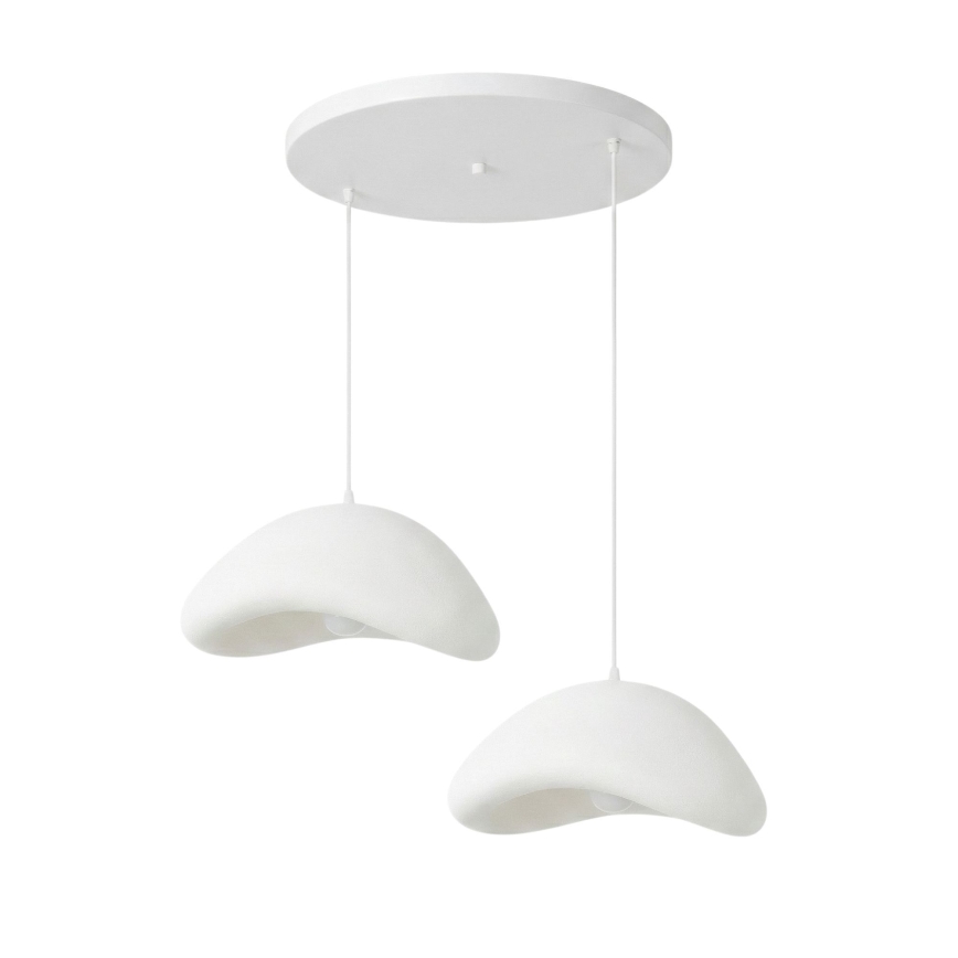 Brilagi - Lampă suspendată pe cablu WABI SABI, 2xE27/40W/230V, Ø 74 cm, albă