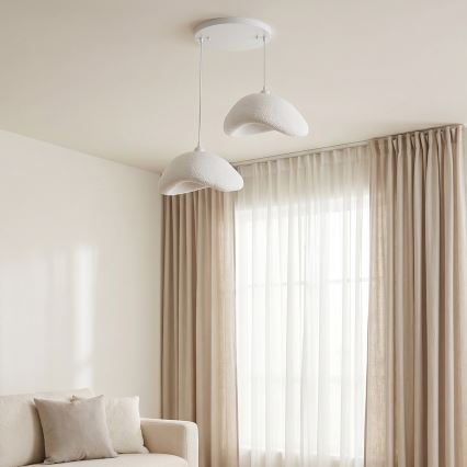 Brilagi - Lampă suspendată pe cablu WABI SABI, 2xE27/40W/230V, Ø 74 cm, albă