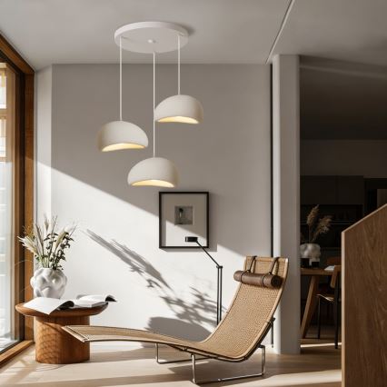 BRILAGI - Lampă suspendată pe cablu WABI SABI 3xE27/60W/230V albă