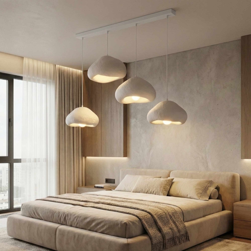 Brilagi - Lampă suspendată WABI SABI 4xE27/40W/230V albă