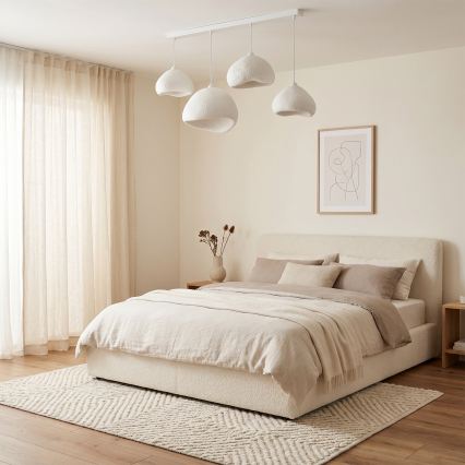 Brilagi - Lampă suspendată WABI SABI 4xE27/40W/230V albă