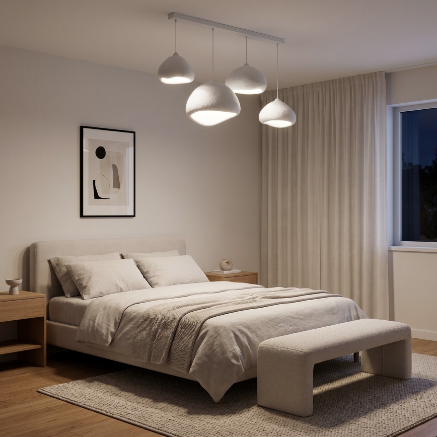 Brilagi - Lampă suspendată WABI SABI 4xE27/40W/230V albă