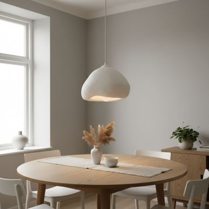 Brilagi - Lampă suspendată WABI SABI pe cablu, 1xE27/40W/230V, Ø 32 cm, alb