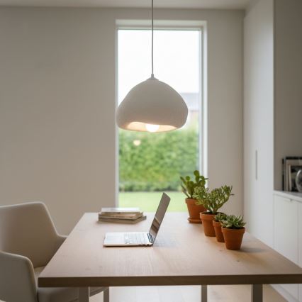 Brilagi - Lampă suspendată WABI SABI pe cablu, 1xE27/40W/230V, Ø 32 cm, alb