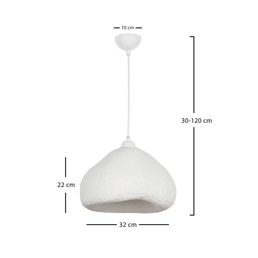 Brilagi - Lampă suspendată WABI SABI pe cablu, 1xE27/40W/230V, Ø 32 cm, alb