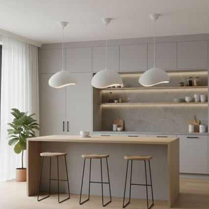 Brilagi - Lampă suspendată WABI SABI pe cablu, 1xE27/40W/230V, Ø 32 cm, albă