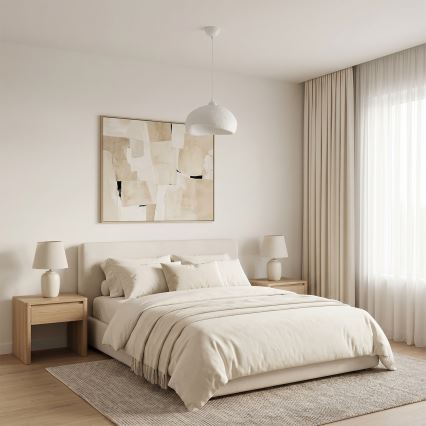 Brilagi - Lampă suspendată WABI SABI pe cablu, 1xE27/40W/230V, Ø 32 cm, albă