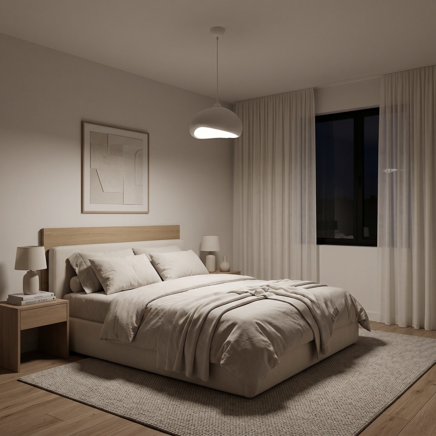 Brilagi - Lampă suspendată WABI SABI pe cablu, 1xE27/40W/230V, Ø 32 cm, albă