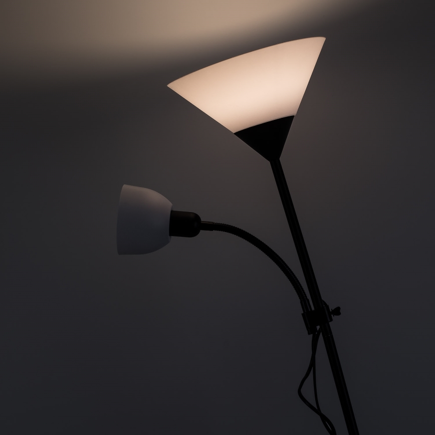 Brilagi - Lampadar ARIANA 1xE27/100W/230V + 1xE14/25W negru