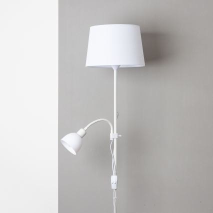 Brilagi - Lampadar CERIA 1xE27/100W/230V + 1xE14/25W alb