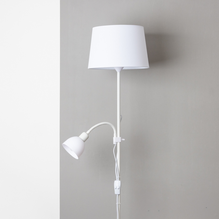 Brilagi - Lampadar CERIA 1xE27/100W/230V + 1xE14/25W alb