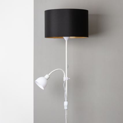 Brilagi - Lampadar CERIA 1xE27/100W/230V + 1xE14/25W alb/negru