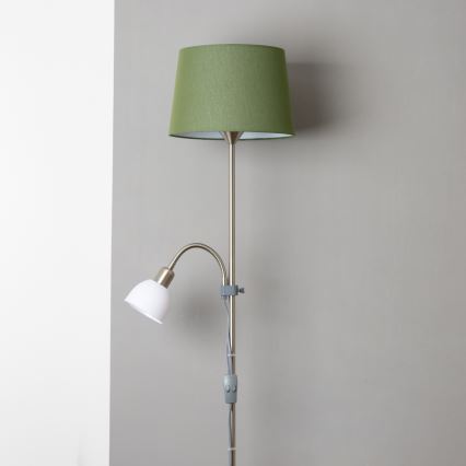 Brilagi - Lampadar CERIA 1xE27/100W/230V + 1xE14/25W crom mat/verde