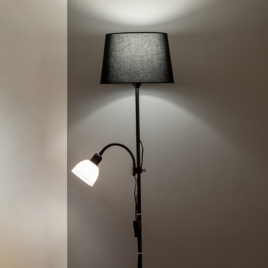 Brilagi - Lampadar CERIA 1xE27/100W/230V + 1xE14/25W negru