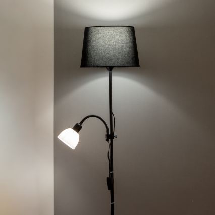 Brilagi - Lampadar CERIA 2 în 1 1xE27/100W/230V + 1xE14/25W, negru