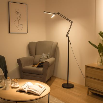 Brilagi - Lampă de podea flexibilă, LED dimmabilă VARIO LED/14W/230V 3000-6000K 157 cm neagră
