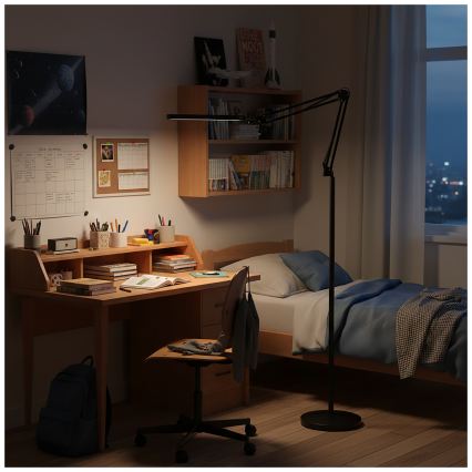 Brilagi - Lampă de podea flexibilă, LED dimmabilă VARIO LED/14W/230V 3000-6000K 157 cm neagră