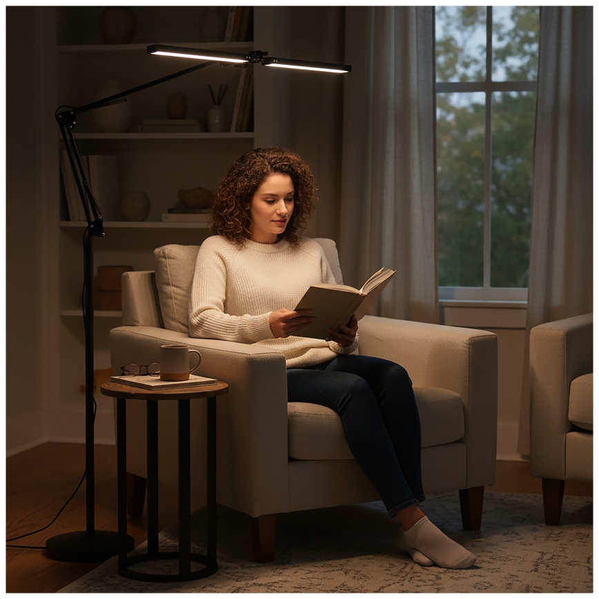 Brilagi - Lampă de podea flexibilă, LED dimmabilă VARIO LED/14W/230V 3000-6000K 157 cm neagră