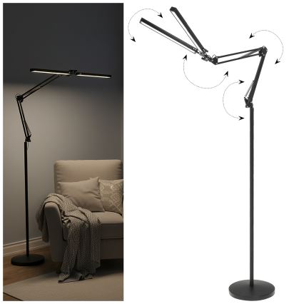 Brilagi - Lampă de podea flexibilă, LED dimmabilă VARIO LED/14W/230V 3000-6000K 157 cm neagră